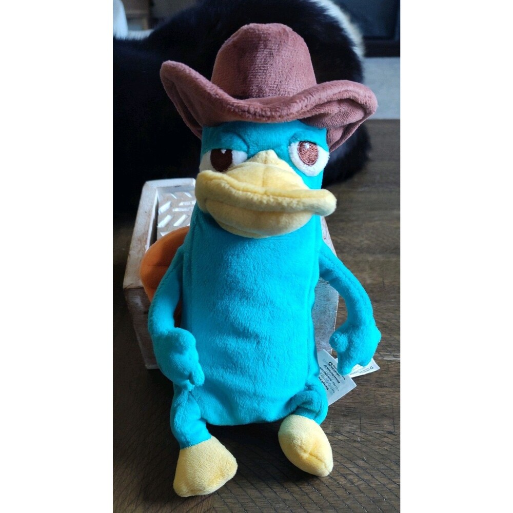 Perry the Platypus Agent P Plush Disney Parks Phineas and Ferb 10" Tall